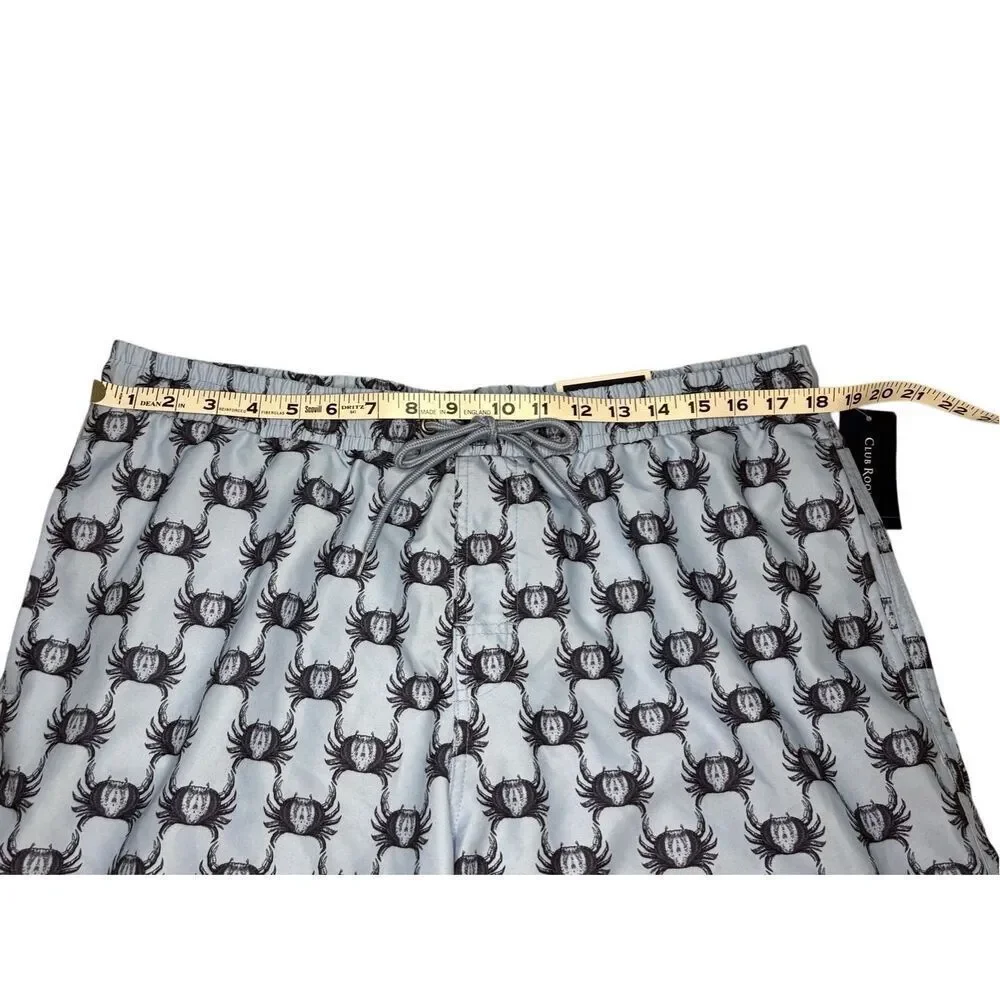 NWT Club Room crab toile printed light blue swim trunks - L